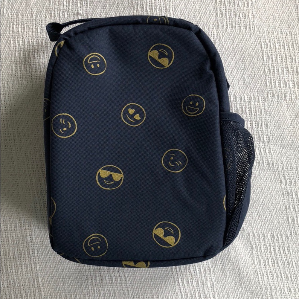 🆕 BLUE FUN FACE SHIMMER Lands End Lunch Box - Picture 2 of 4